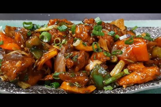 Baby Corn Mushroom Chilly